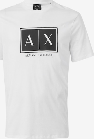 ARMANI EXCHANGE Тениска в бяло: отпред