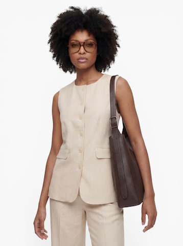 SELECTED Väst 'SLFILUNA' i beige: framsida