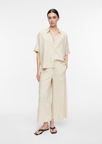 Wide Leg Pantalon COMMA en beige : devant
