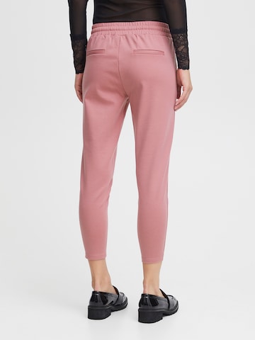 ICHI - Slimfit Pantalón plisado 'KATE' en rosa