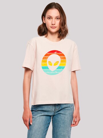 F4NT4STIC Shirt 'Alien Retro Sonnenuntergang' in Pink: front