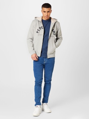 Pepe Jeans Zip-Up Hoodie 'Pace' in Grey