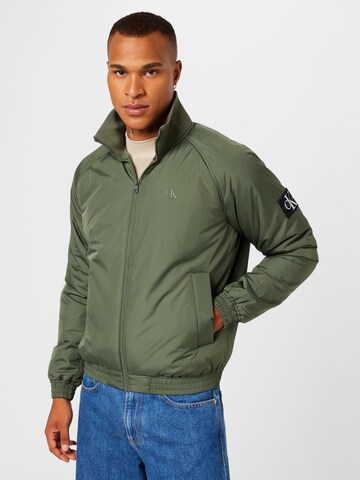 Calvin Klein Jeans Prehodna jakna 'Harrington' | zelena barva: sprednja stran