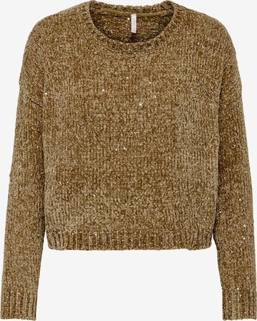 Pull-over 'Nella' ONLY en marron : devant