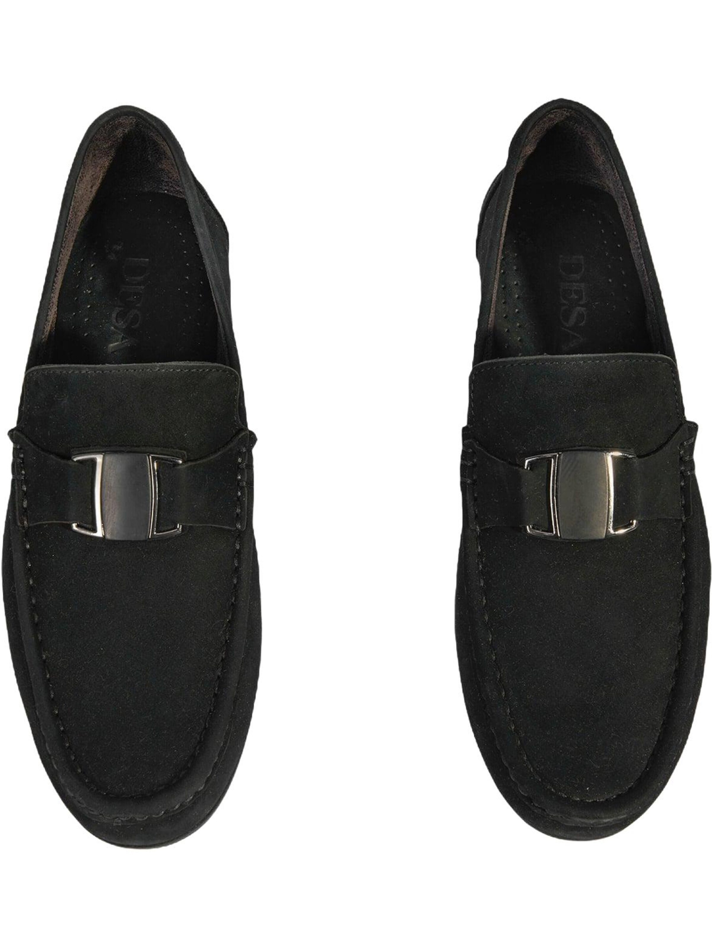 Desa Moccasins 'Slip-Ons' in Black