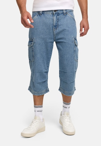 INDICODE JEANS Regular Cargo Jeans 'Nicolas' in Blue: front