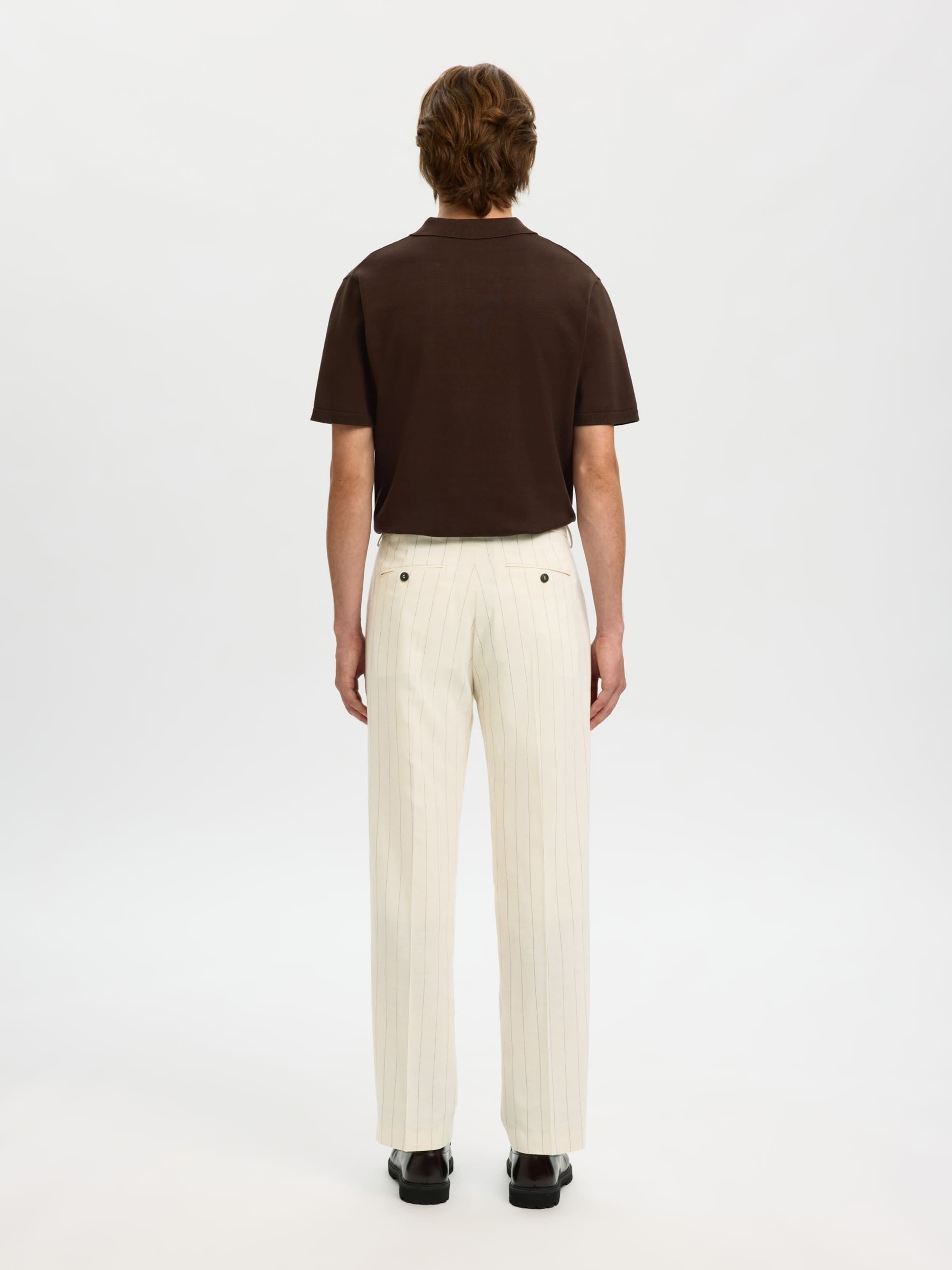 Regular Pantalon SELECTED en blanc