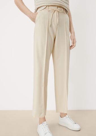Loosefit Pantalon à plis s.Oliver BLACK LABEL en beige : devant
