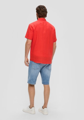 s.Oliver Regular fit Button Up Shirt in Red