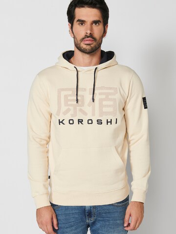 KOROSHI Sweatshirt in Beige: voorkant