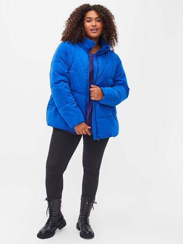 Zizzi Between-season jacket 'CAPEACHY' in Blue