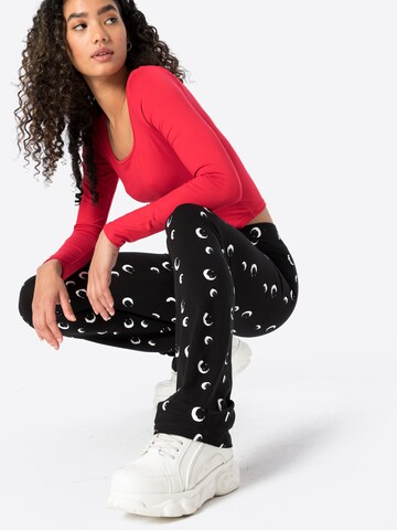 NEON & NYLON Flared Broek in Zwart