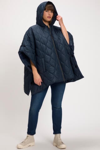 Ulla Popken Cape in Blauw