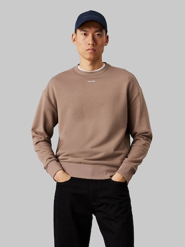 Calvin Klein Sweatshirt in Beige: voorkant