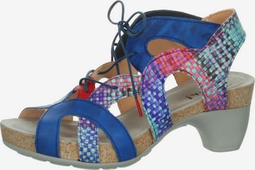 THINK! Strap Sandals in Blue: front