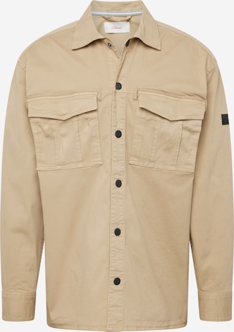 Coupe regular Veste mi-saison s.Oliver en beige : devant