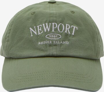 Cappello da baseball di Pull&Bear in verde: frontale