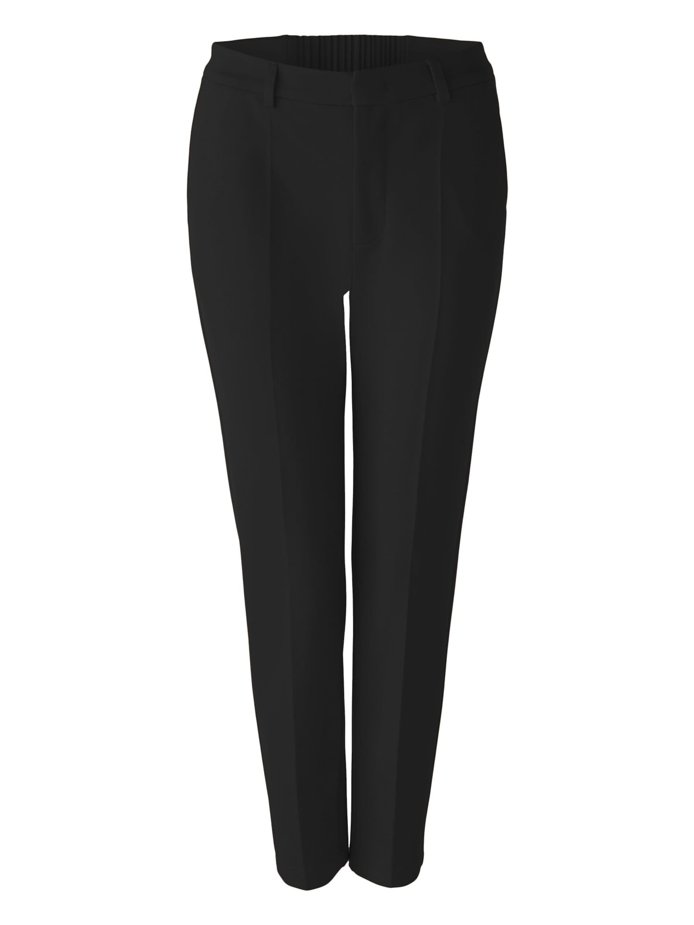 Coupe slim Pantalon à plis 'FEYLIA' OUI en noir : devant