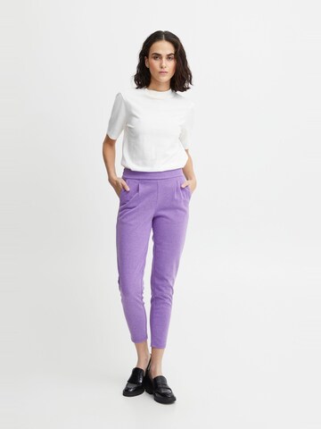 ICHI Skinny Trousers 'KATE' in Purple