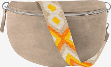 lePelou - Riñonera 'ONDA large' en beige: frente