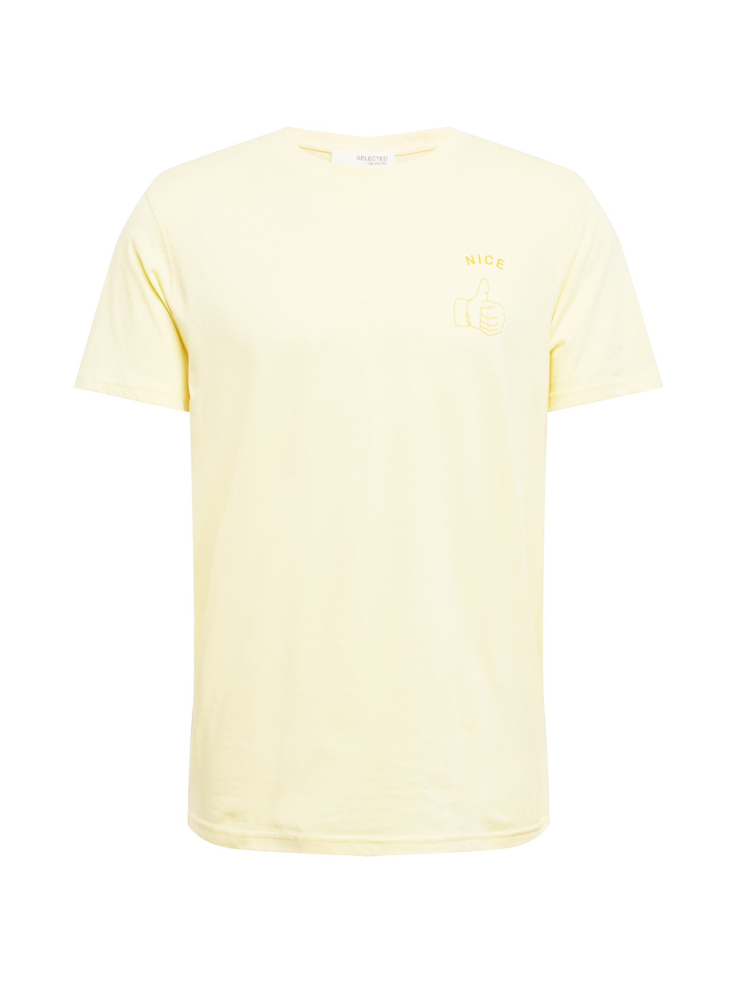 Mężczyźni Px1Ab SELECTED HOMME T-Shirt w kolorze Żółtym 