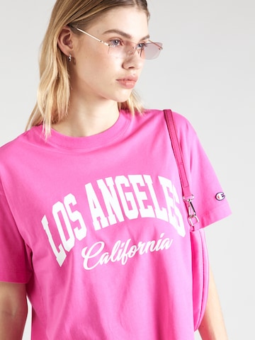 Champion Authentic Athletic Apparel T-Shirt 'American Summer' in Pink