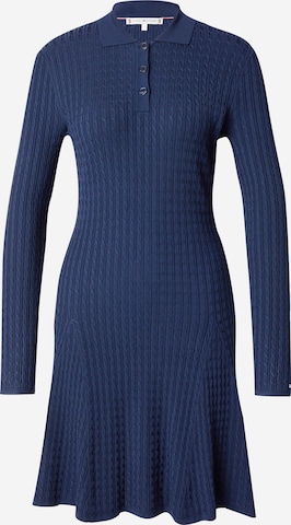 Robes en maille TOMMY HILFIGER en bleu : devant