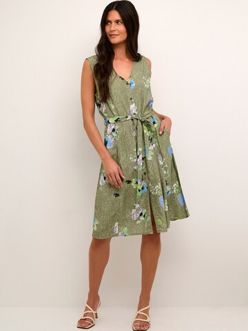 Cream Dress 'Rosina' in Green