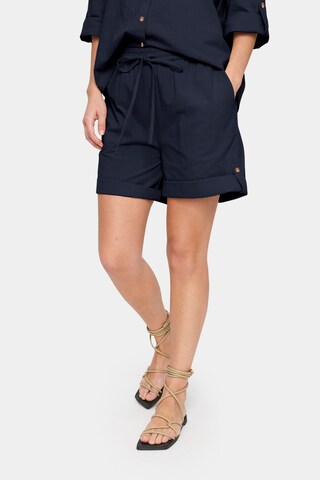 SAINT TROPEZ Loosefit Broek 'Zalinda' in Blauw: voorkant
