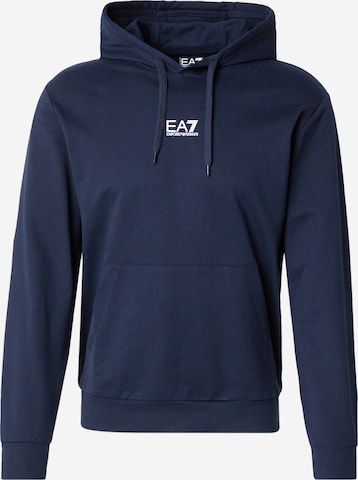 EA7 Emporio Armani Μπλούζα φούτερ σε μπλε: μπροστά