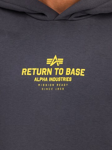 Sweat-shirt 'Return To Base' ALPHA INDUSTRIES en gris