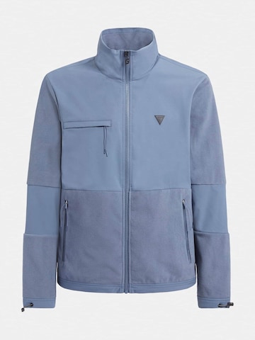 GUESS Fleece Jacket in Blue: front