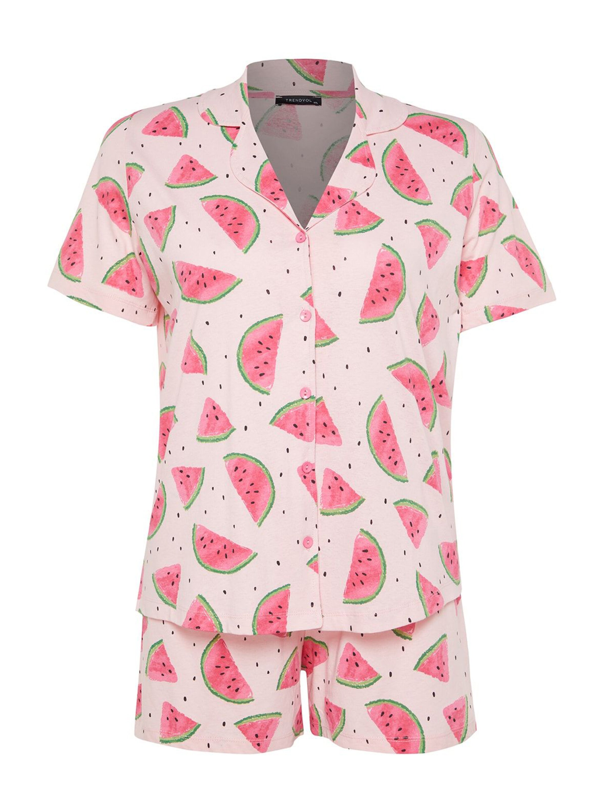 Pyjama Trendyol Curve en rose : devant
