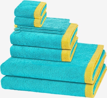 Cawö Towel 'Lifestyle Splash' in Blue: front