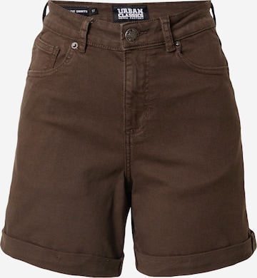 Urban Classics Džíny – hnědá: přední strana