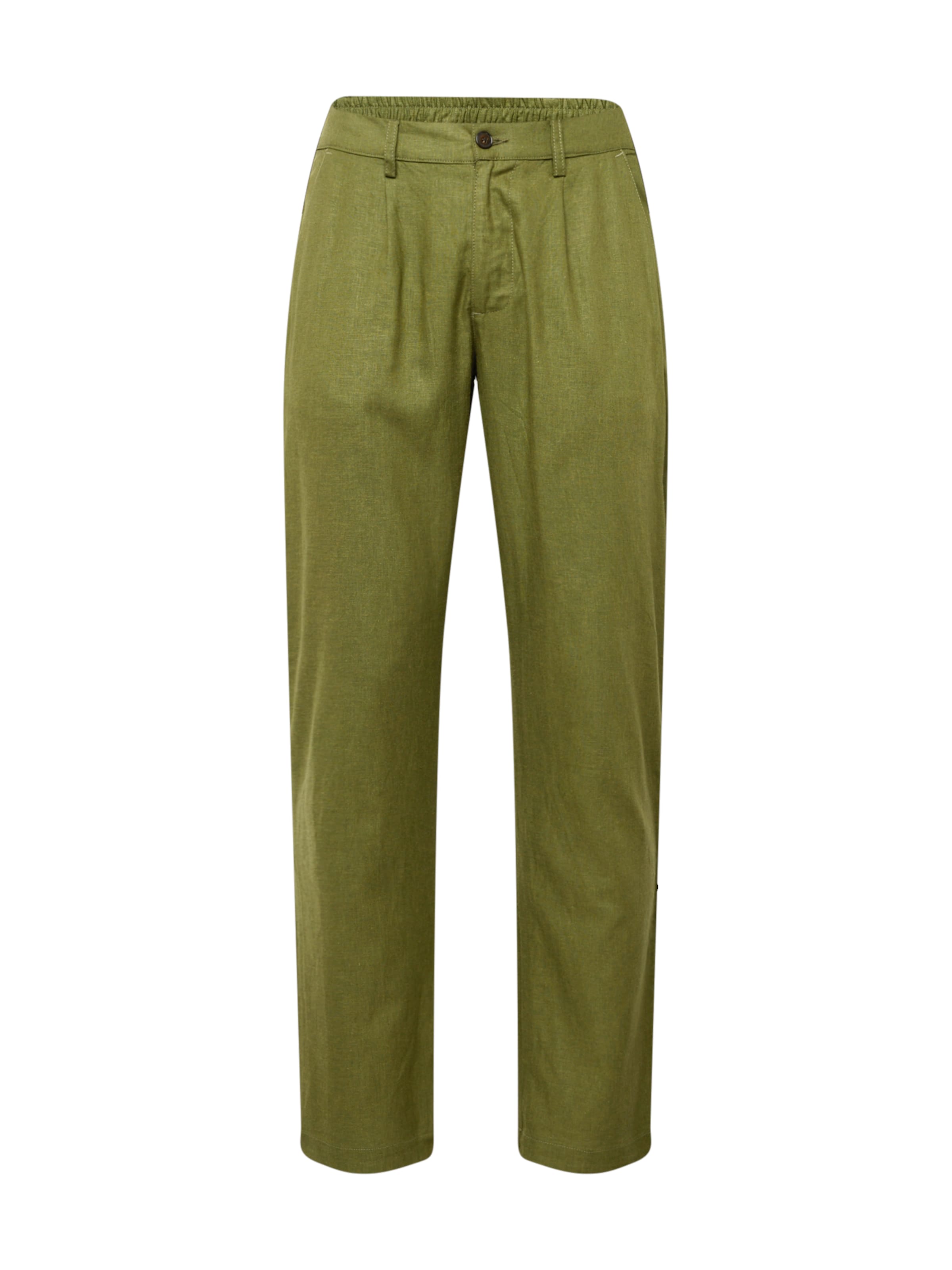 BURTON MENSWEAR LONDONregular Hlače s naborima - zelena boja: prednji dio