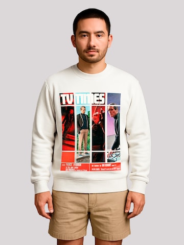 Sweat-shirt 'TV Times Patrick McGoohan The Prisoner 1967 Cover' F4NT4STIC en blanc : devant
