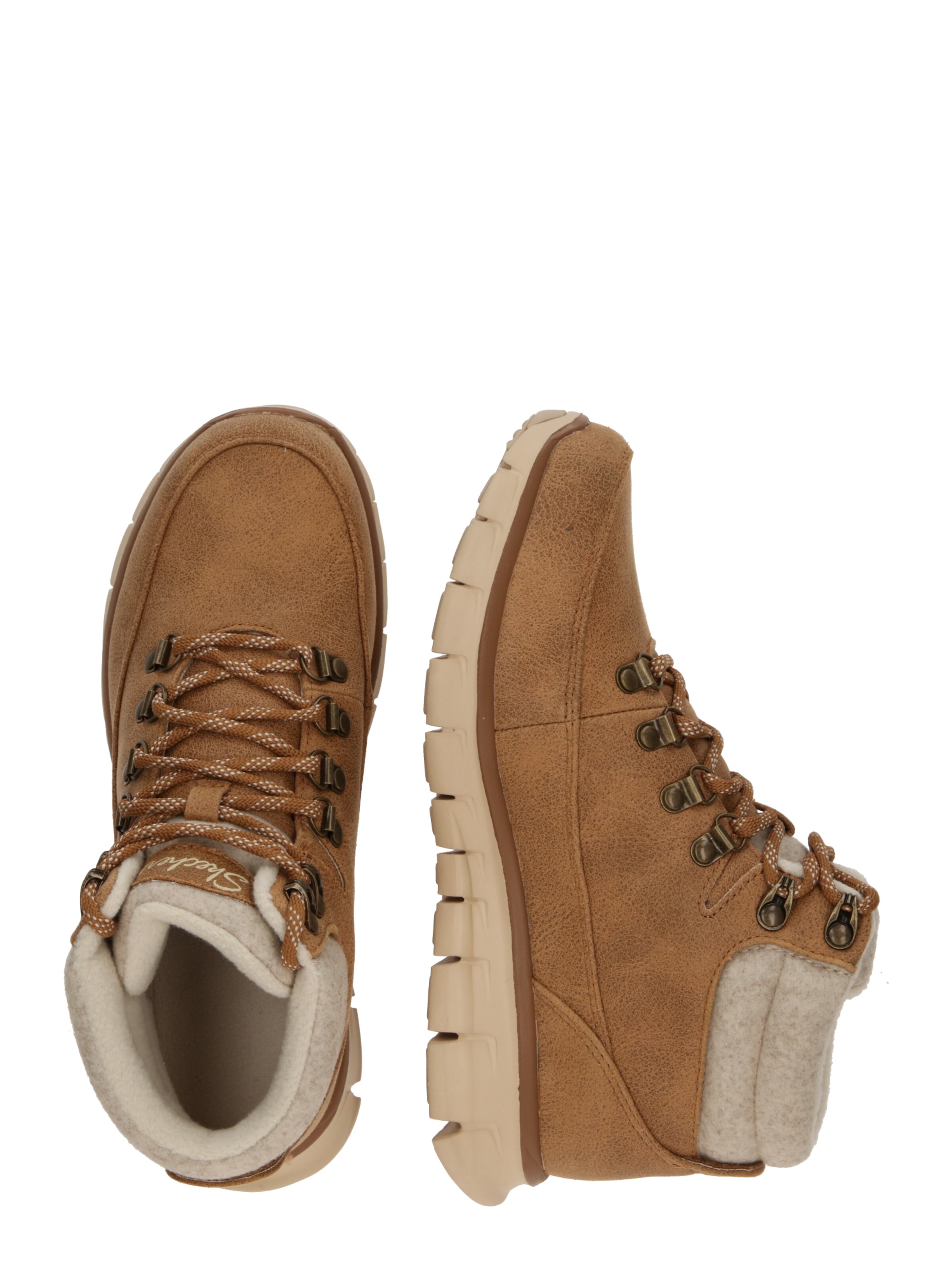 SKECHERS Schnürstiefelette in Braun