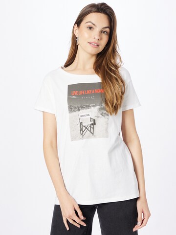 T-shirt Sisley en blanc : devant