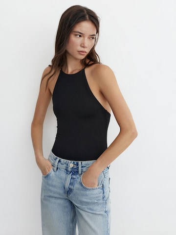 Pull&Bear Rövid body - fekete: elől