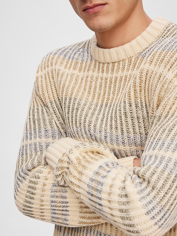 SELECTED HOMME Pullover in Beige