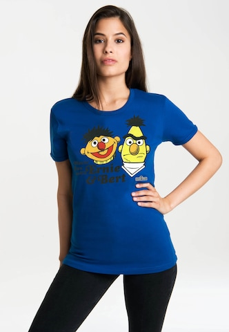 LOGOSHIRT Shirt 'Ernie und Bert' in Blauw: voorkant