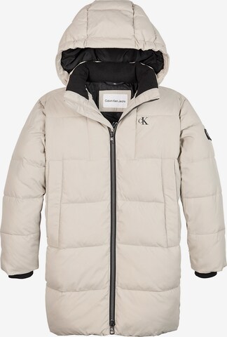 Calvin Klein Jeans Winter Jacket in Beige: front