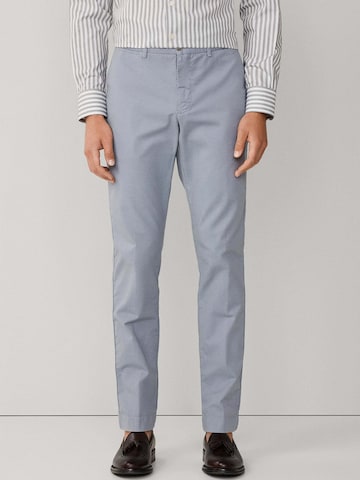 Coupe slim Pantalon chino 'Kensington' Hackett London en bleu : devant