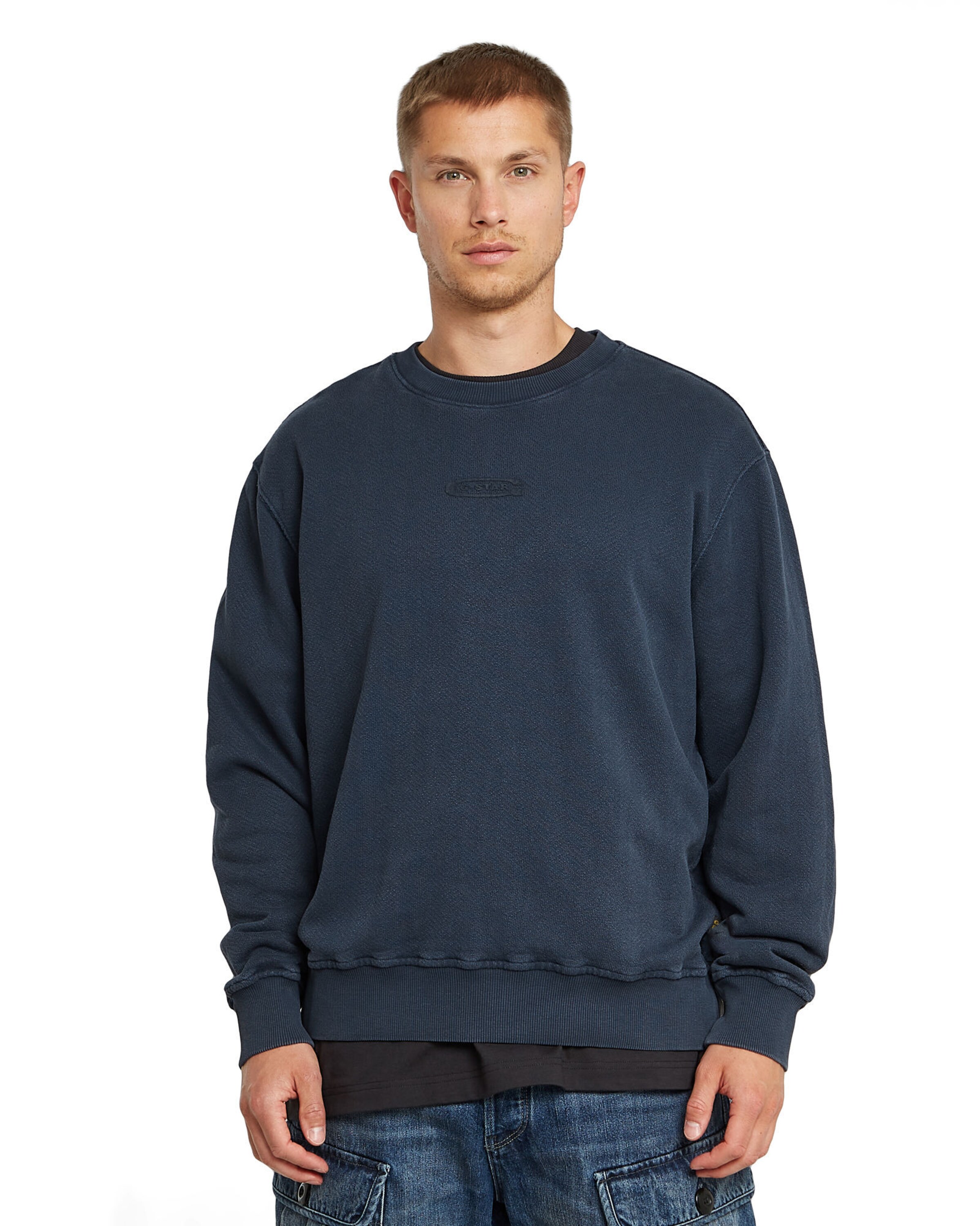 G-STAR Sweatshirt 'Relaxed' in Blue: front