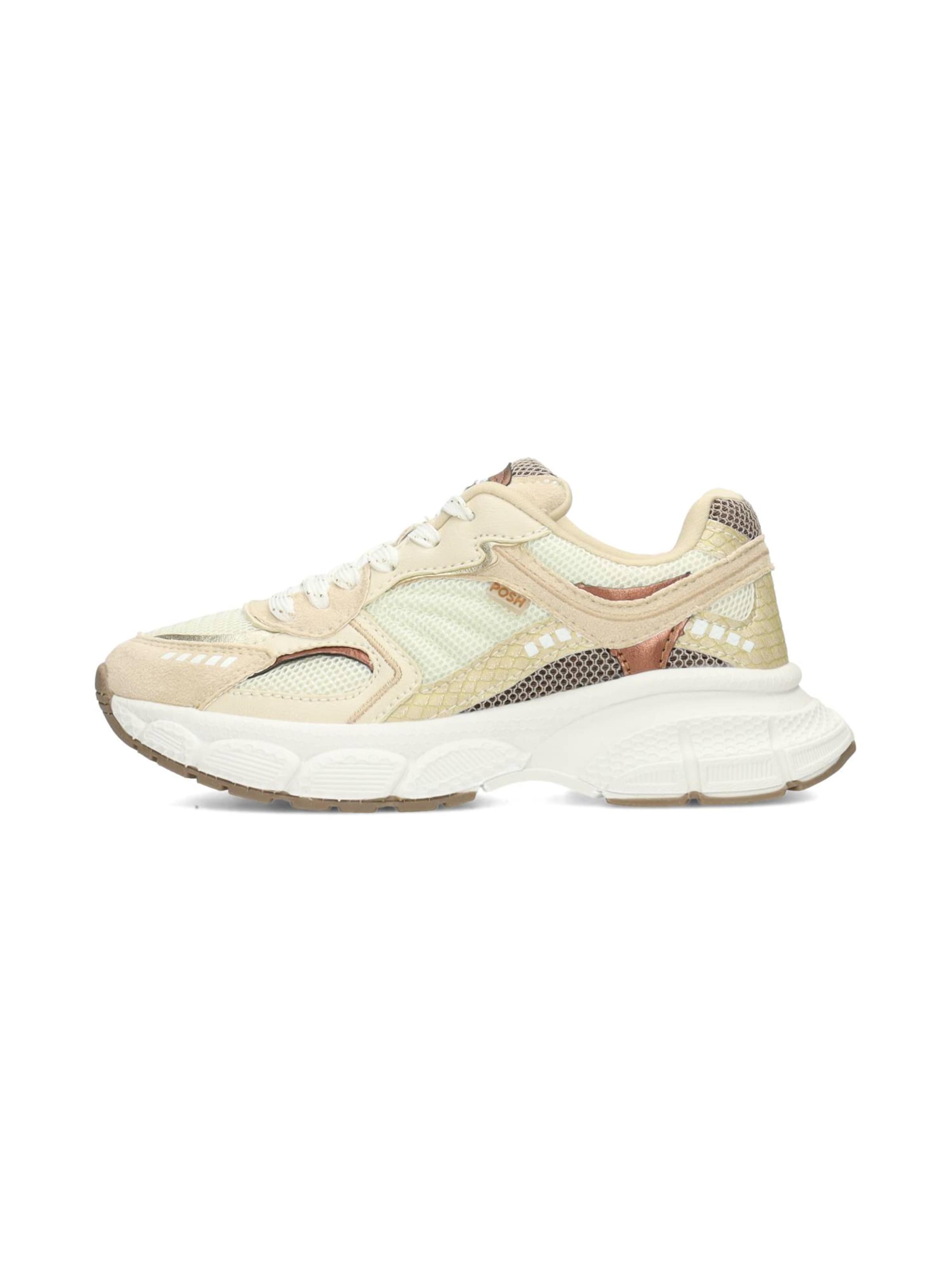 POSH by Poelman Sneakers in Beige: voorkant