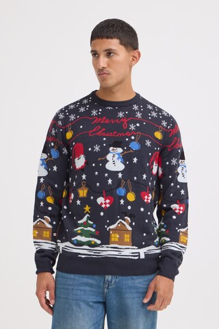 BLEND - Jersey 'BHMATEO CHRISTMAS' en azul: frente