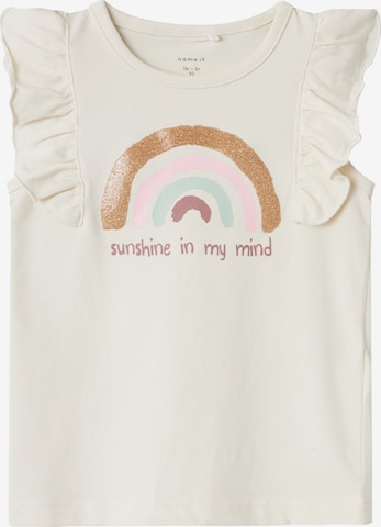 NAME IT T-shirt 'HOPES' i beige: framsida