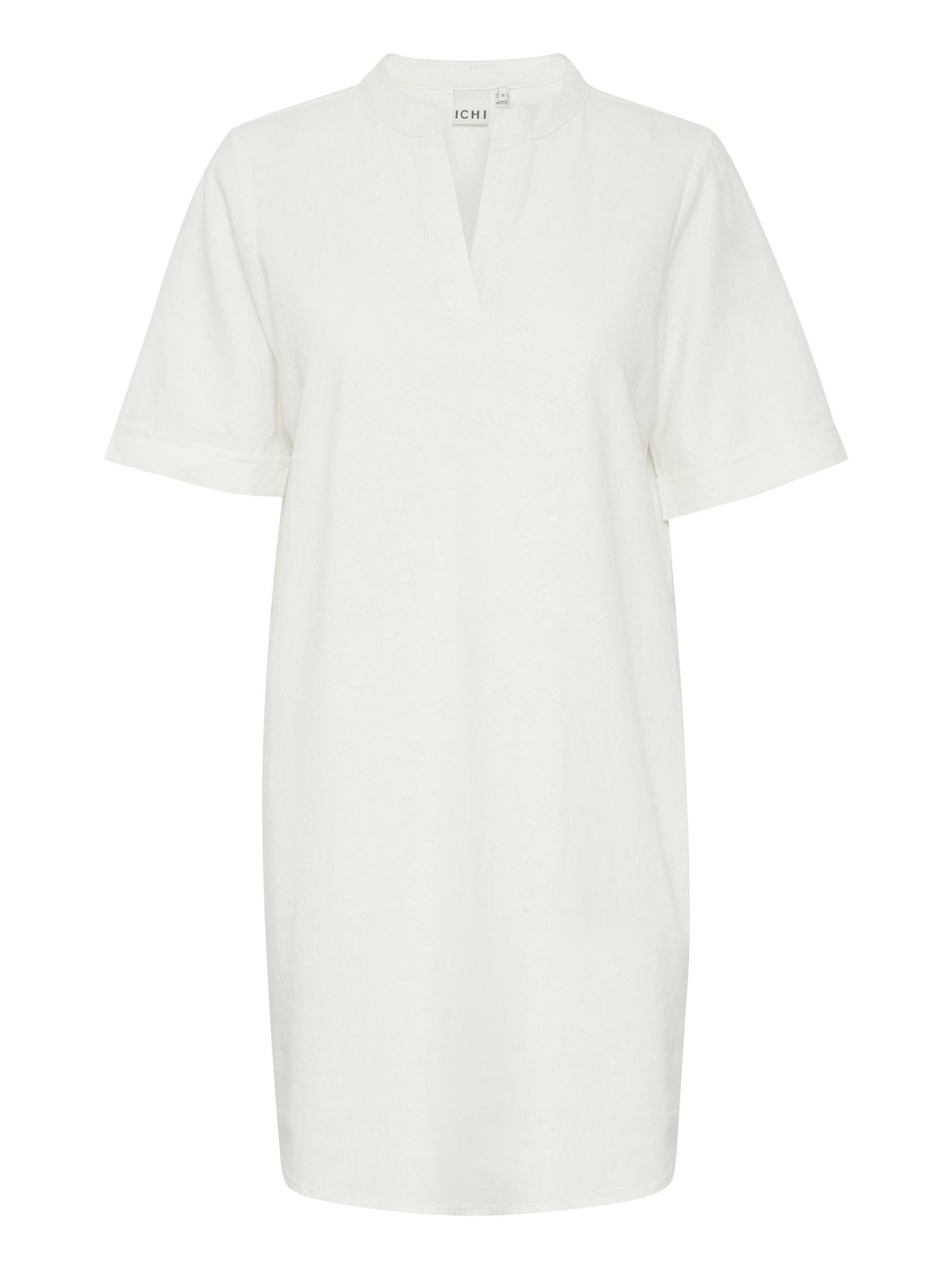 ICHI Jurk in Wit: voorkant
