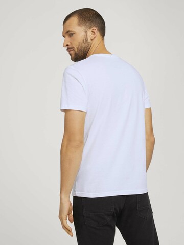 TOM TAILOR Regular Fit T-Shirt in Weiß